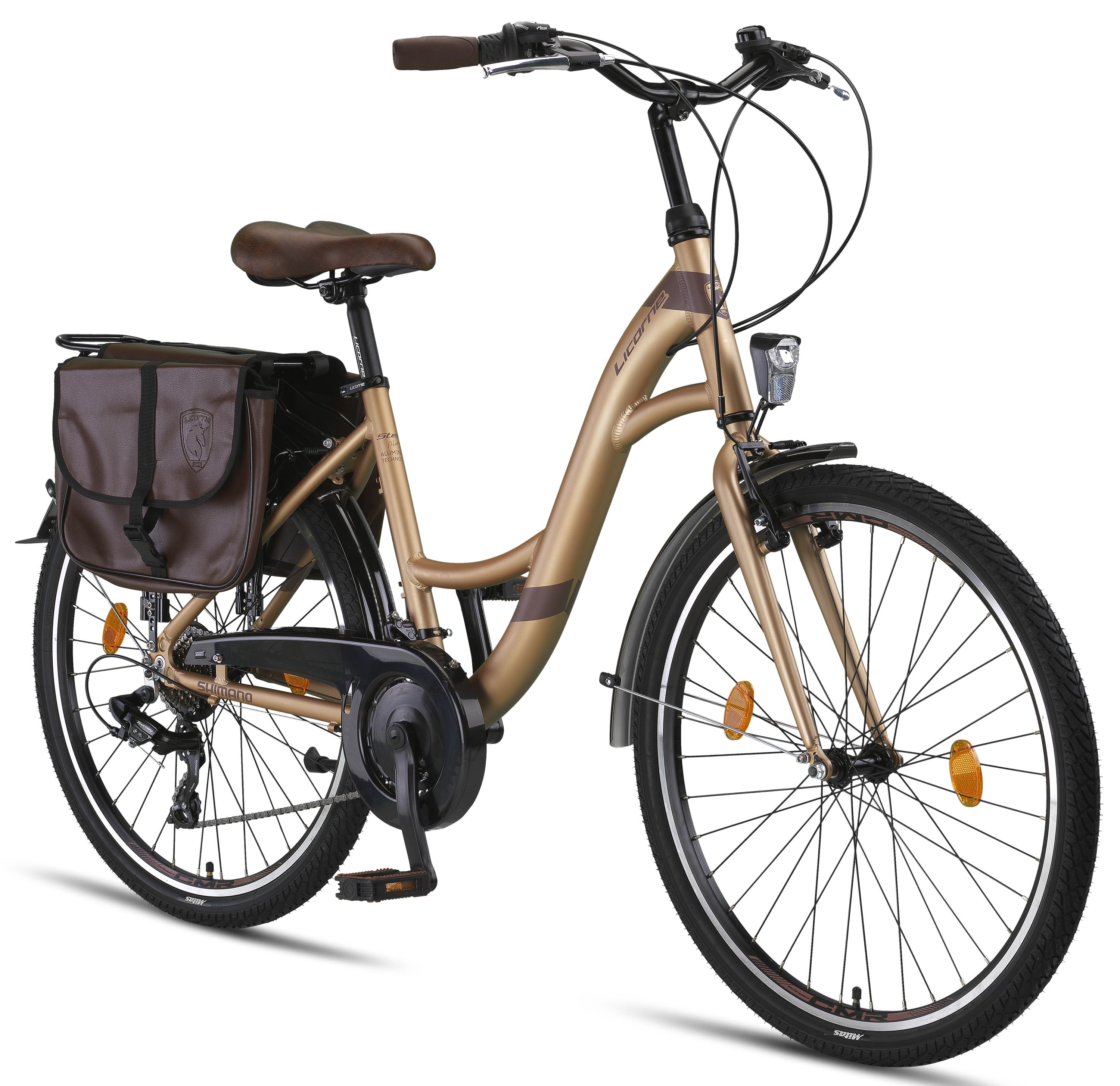 Licorne Bike Stella Plus Premium City Bike in pollici in alluminio per ragazze, ragazzi, uomini e donne - 21 marce - Holland bike