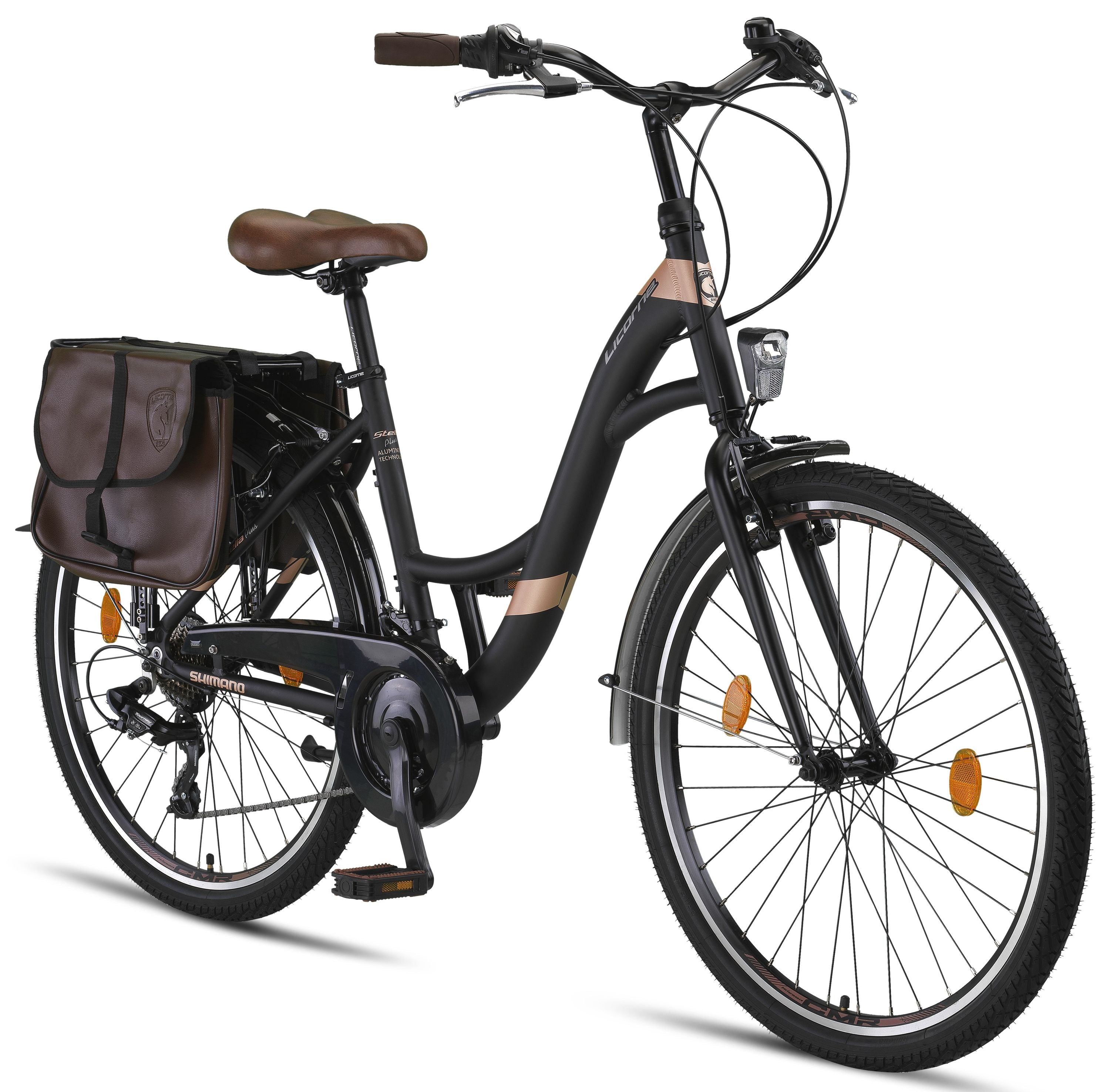 Licorne Bike Stella Plus Premium City Bike in pollici in alluminio per ragazze, ragazzi, uomini e donne - 21 marce - Holland bike