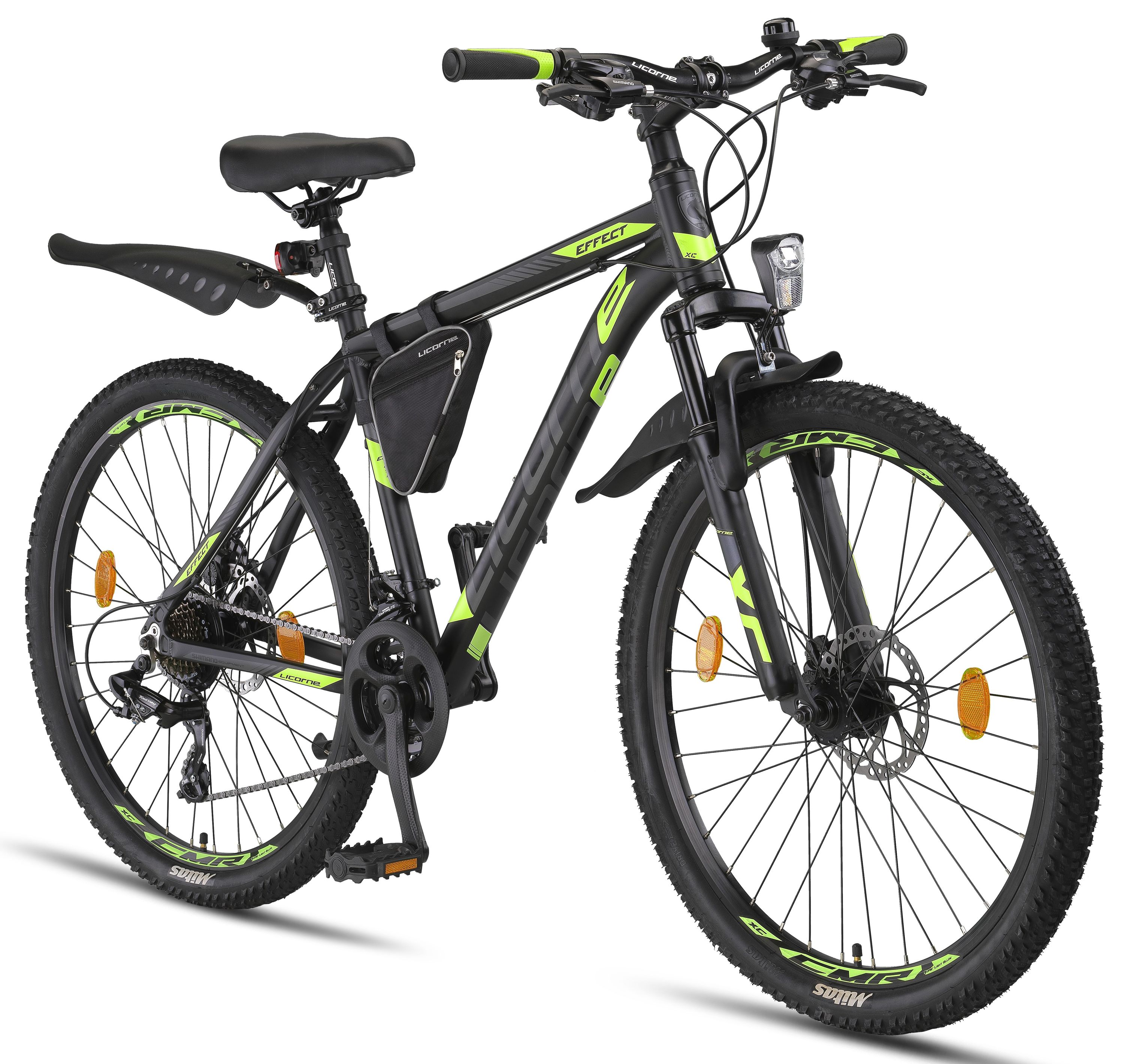 Licorne Bike Effect mountain bike premium da 26, 27,5 e 29 pollici - bici per ragazzi, ragazze, uomini e donne - cambio Shimano a 21 velocità - bici da uomo