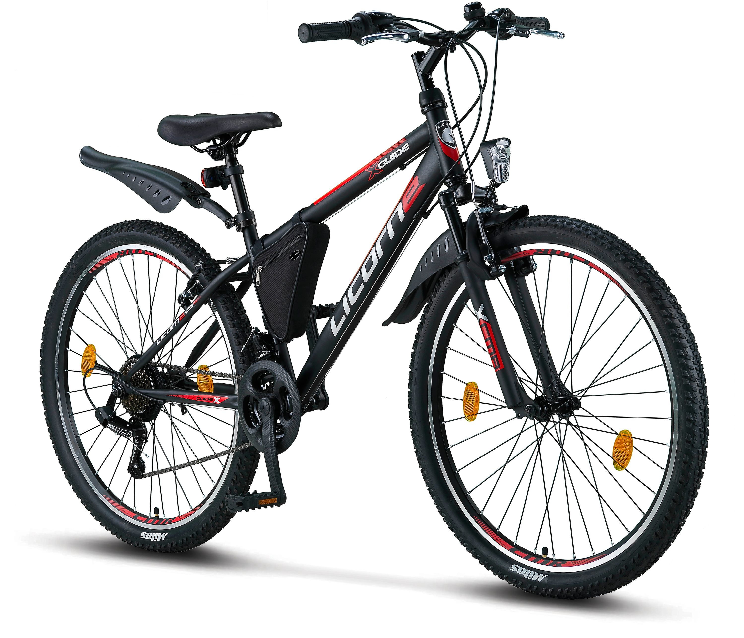 Licorne Bike Guide Bicicleta de montaña Premium en 20, 24 y 26 pulgadas - bicicleta para niñas, niños, hombres y mujeres - cambio de velocidades Shimano 21, bicicleta para niños, niños