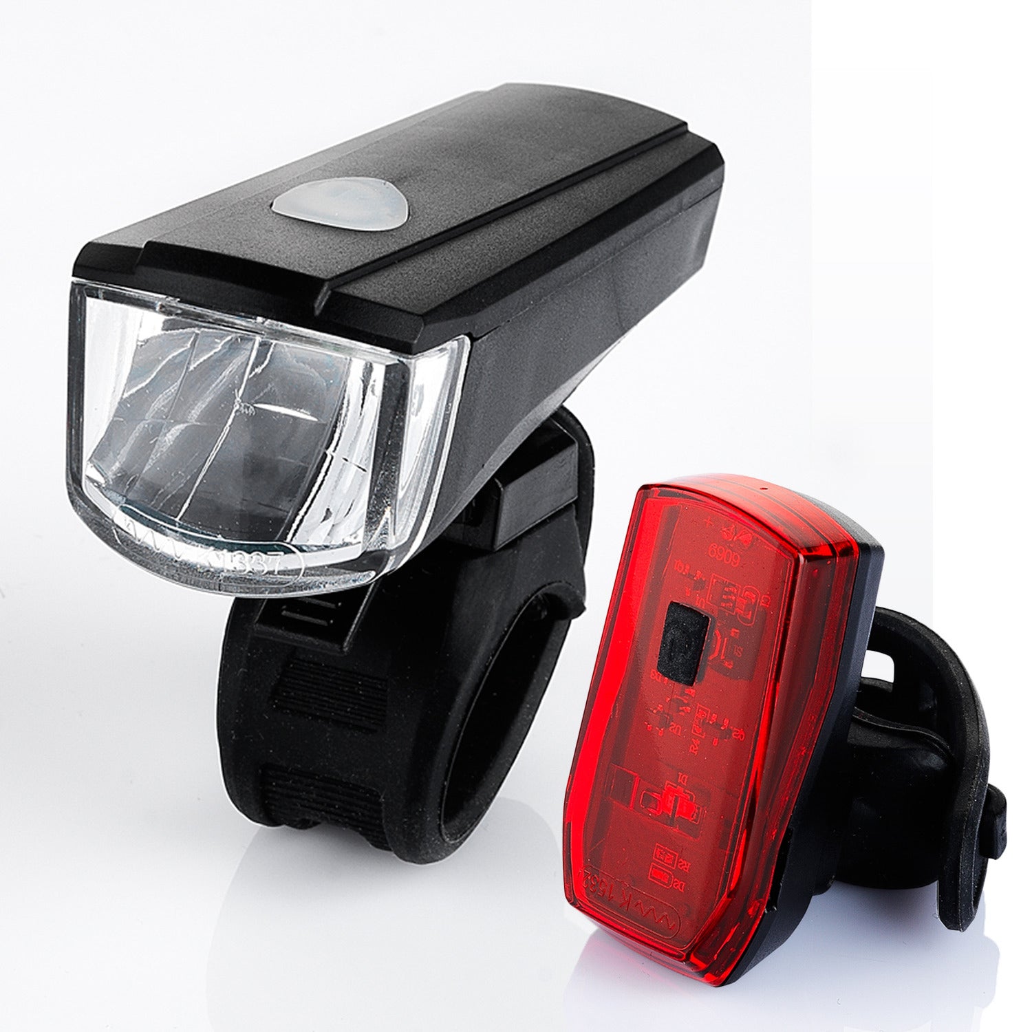 Licorne Bike Set di illuminazione a batteria StVZO Set di illuminazione per bicicletta lampada anteriore lampada posteriore Luce a LED per bicicletta con batterie incluse.