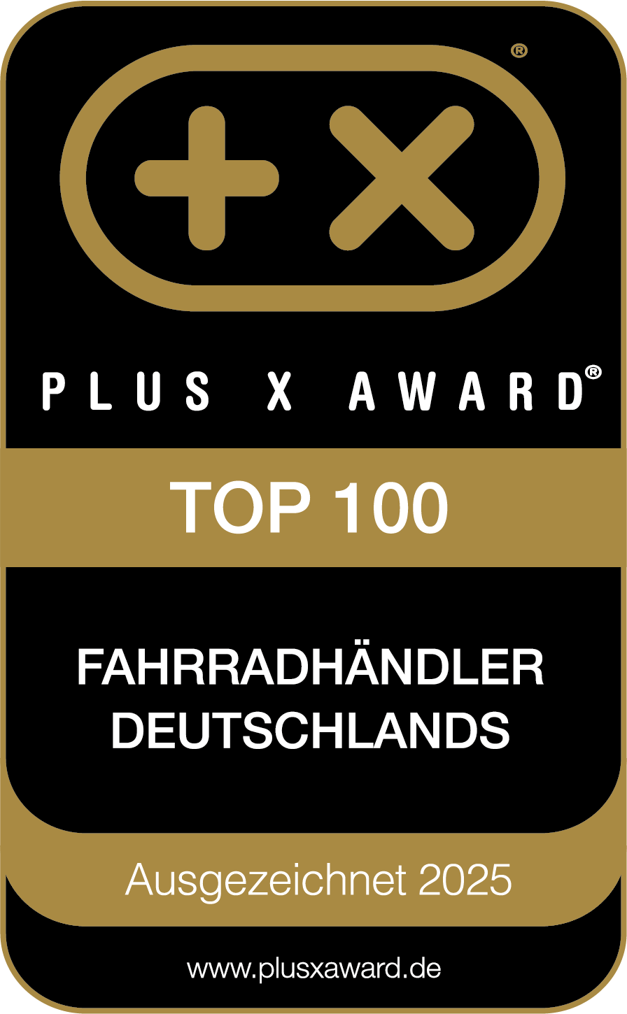 Preisgekröntes Licorne Citybike vor Plus X Award Logo
