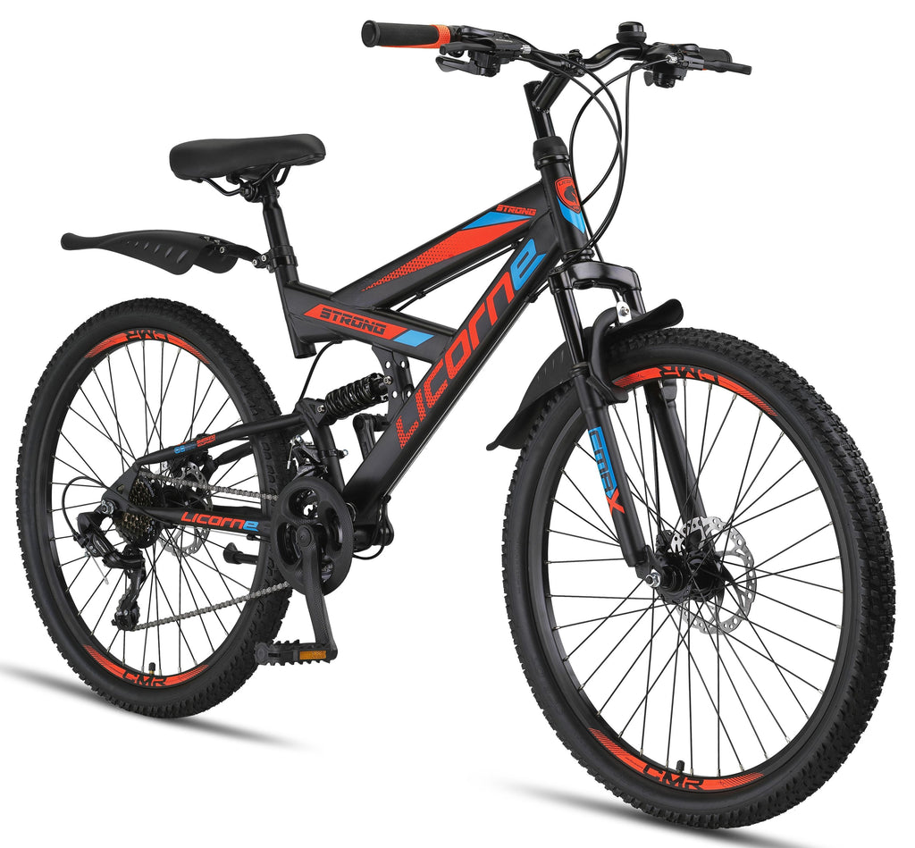 licorne bike strong v premium mountainbike 2D Mountain Bike Basil Doppeltasche Go MIK Red/Navy Frame Color:Amber