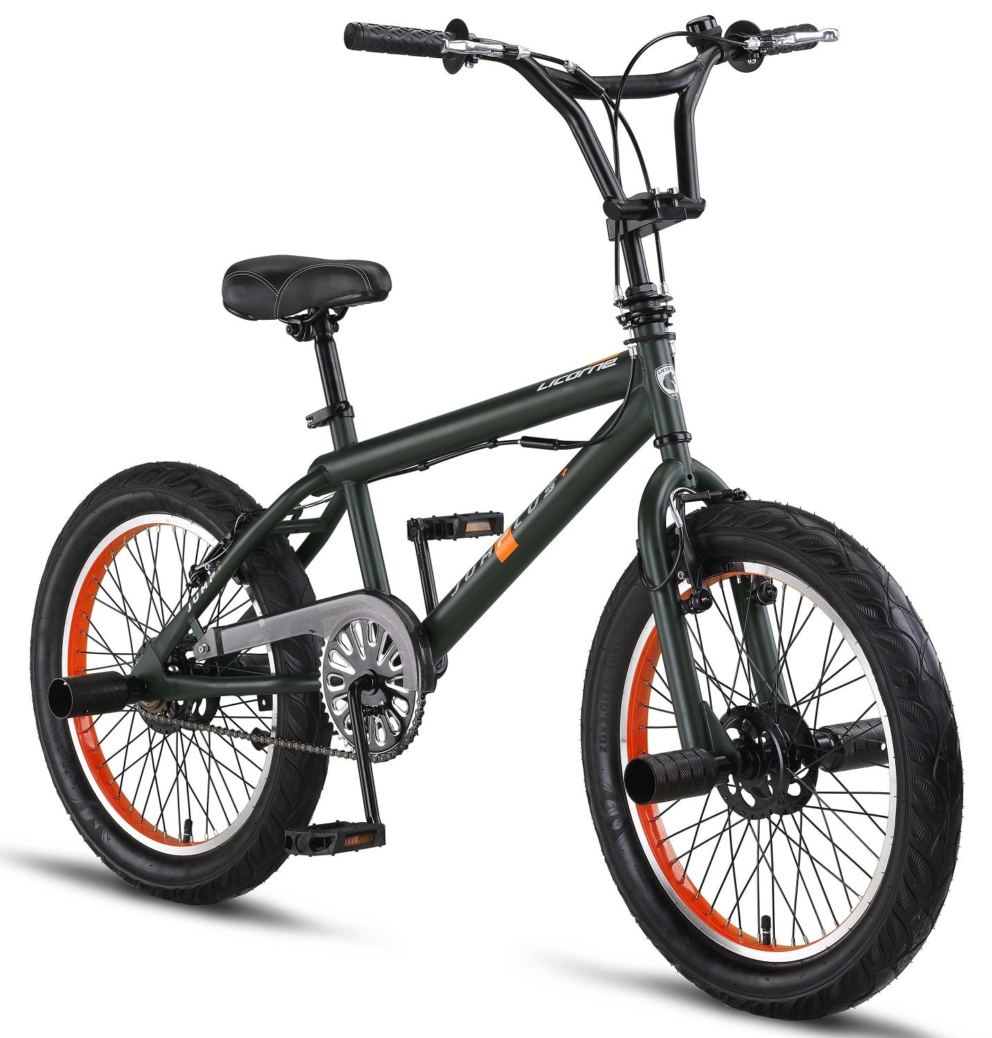 Licorne Bike Jump Premium BMX 360° Rotor-System, 4 pegs en acier, protège chaîne, roue libre