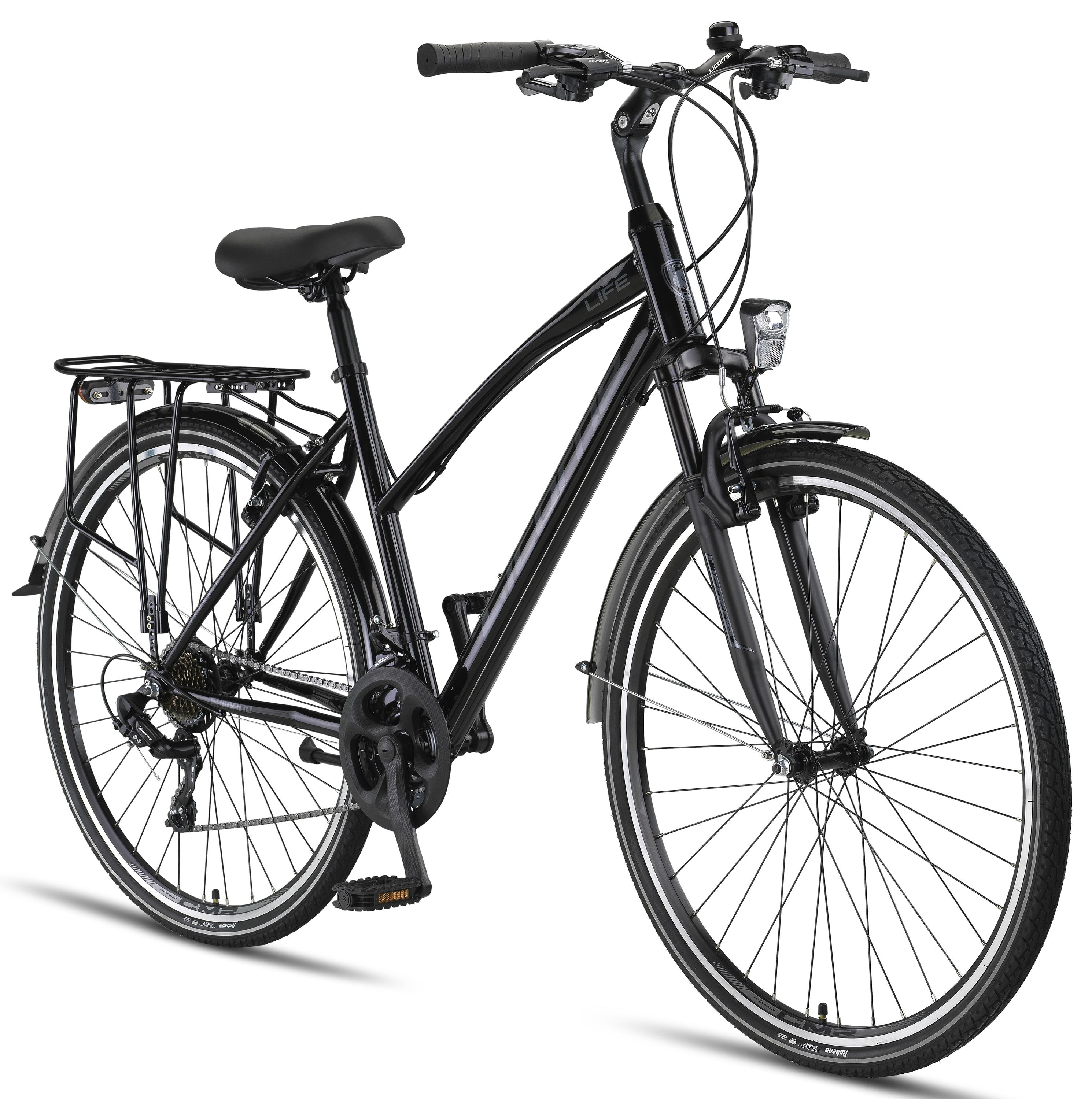 Licorne Bike L-V-ATB Premium Trekking Bike in 28 inch - Bicycle for men, boys, girls and ladies - Shimano 21 speed shifting - Citybike - Men's bike