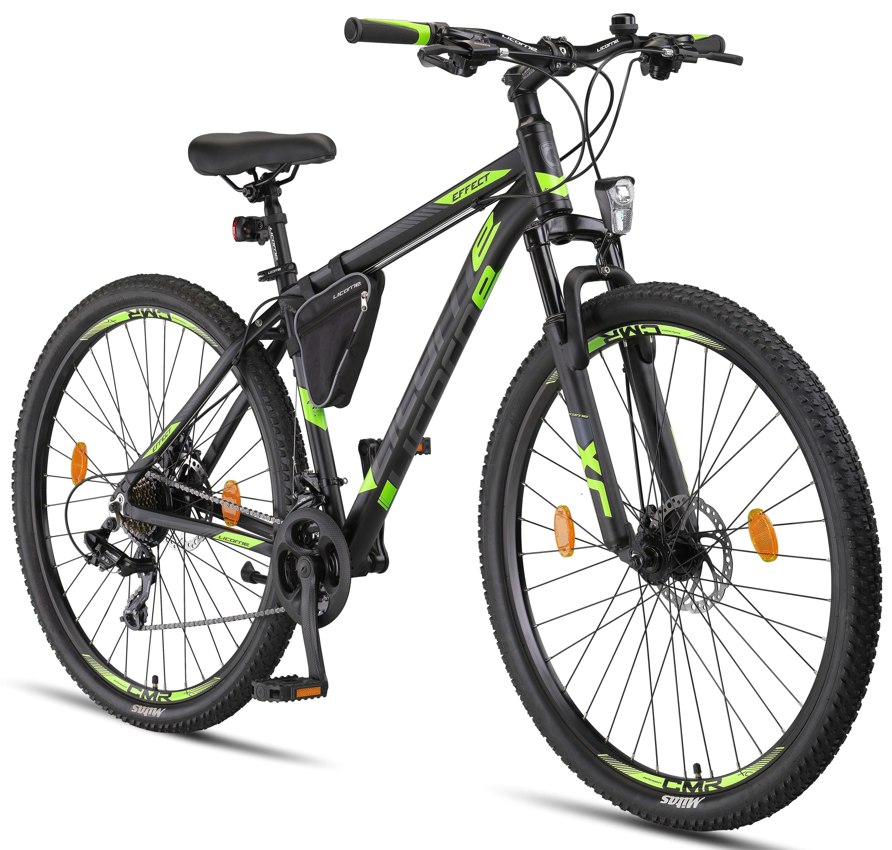 Licorne Bike Effect bicicleta de montaña premium en 26, 27,5 y 29 pulgadas - bicicleta para niños, niñas, hombres y mujeres - Shimano 21 velocidades - bicicleta para hombres