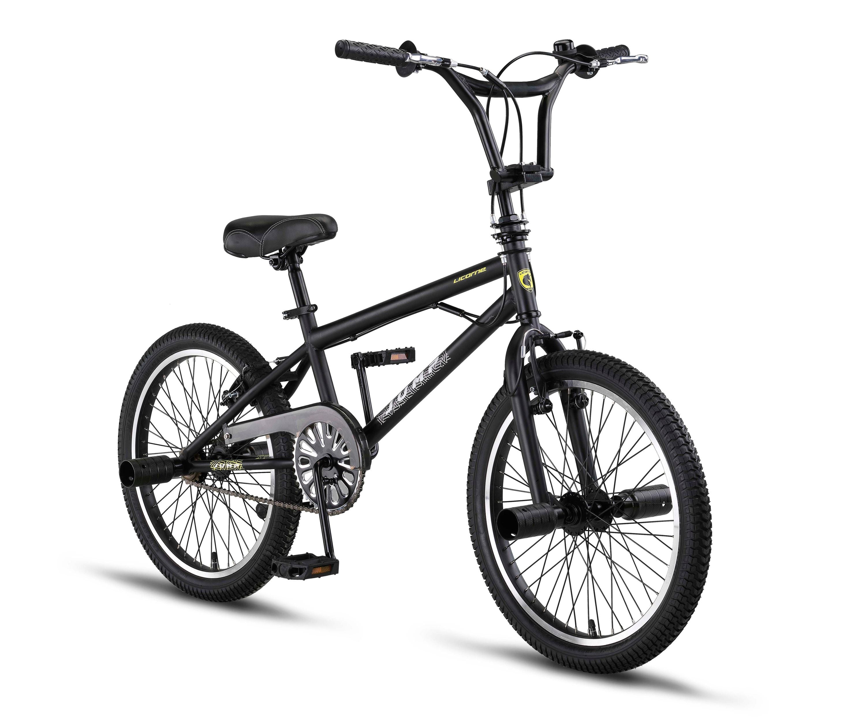 Licorne Bike Jump Premium BMX Sistema de rotor de 360°, 4 clavijas de acero, protector de cadena, rueda libre