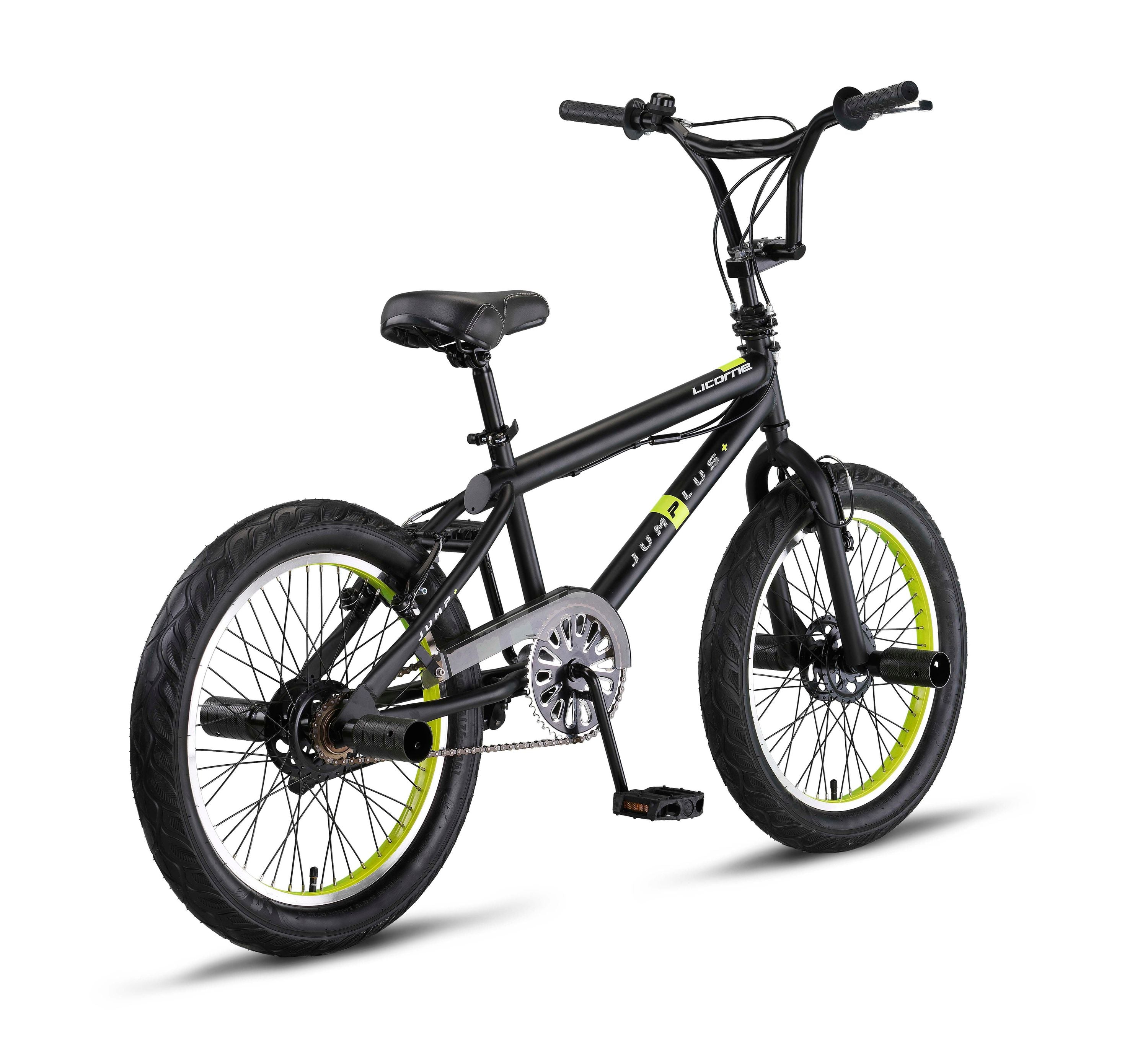 Licorne Bike Jump Premium BMX 360° rotor system, 4 steel pegs, chain guard, freewheel