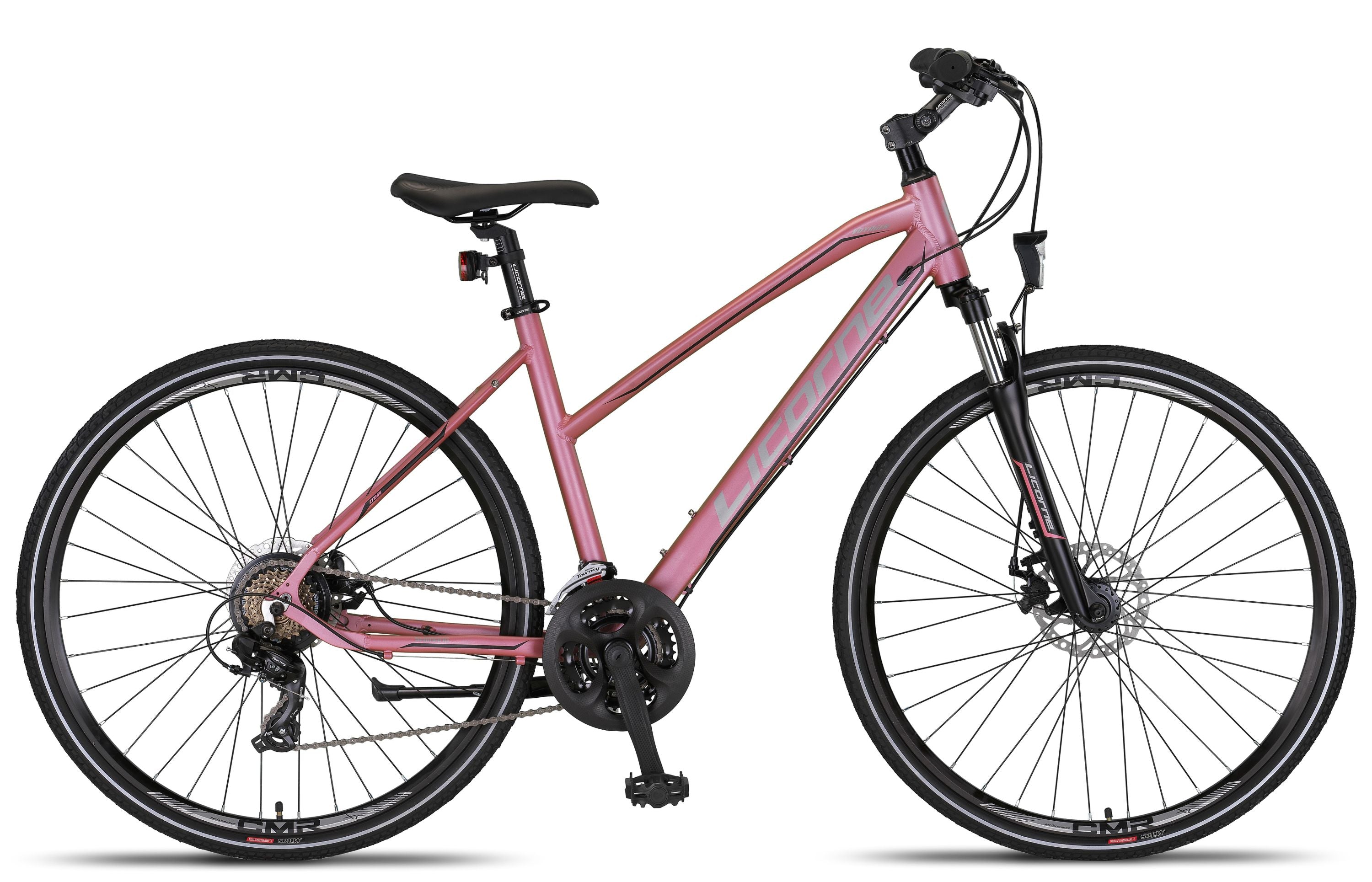 Licorne Bike Premium Voyager Trekking Bike in 28 Zoll - Fahrrad für Jungen, Mädchen, Damen und Herren - 21 Gang-Schaltung - Mountainbike - Crossbike